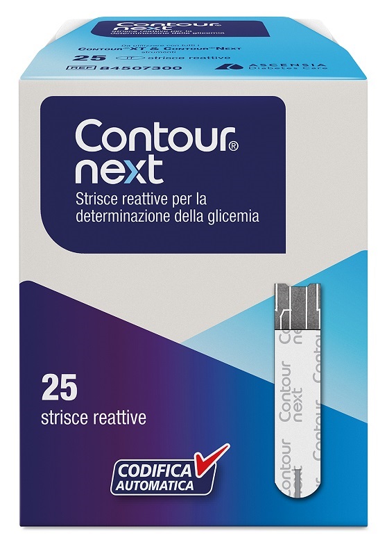 STRISCE MISURAZIONE GLICEMIA CONTOUR NEXT 25 PEZZI - farmaidea24.com
