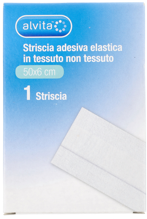 STRISCIA AUTOADESIVA ELASTICA ALVITA TNT 50X6CM - farmaidea24.com