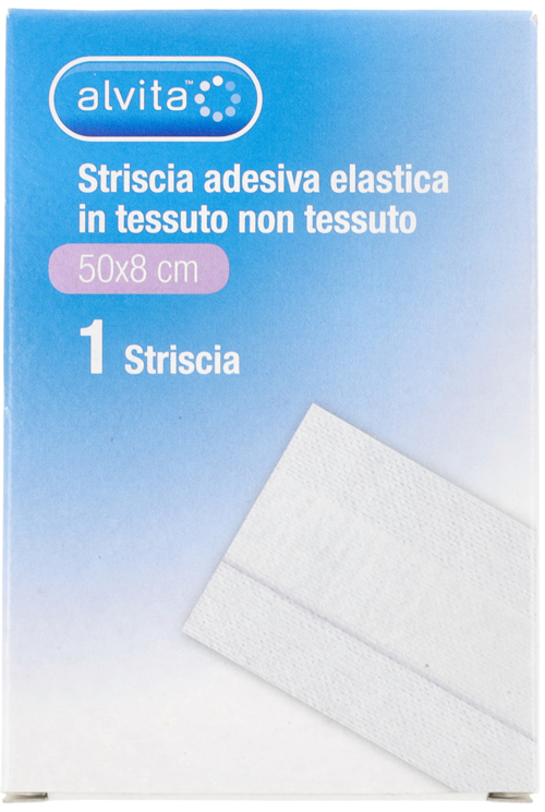 STRISCIA ADESIVA ELASTICA ALVITA TNT 50X8CM - farmaidea24.com