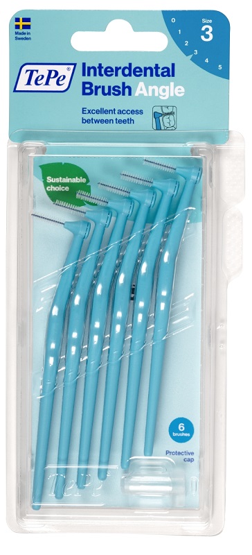 TEPE ANGLE SCOVOLINO BLU 0,6MM 6 PEZZI - farmaidea24.com
