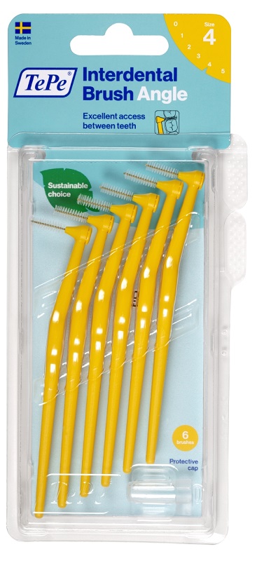 TEPE ANGLE SCOVOLINO GIALLO 0,7MM 6 PEZZI - farmaidea24.com