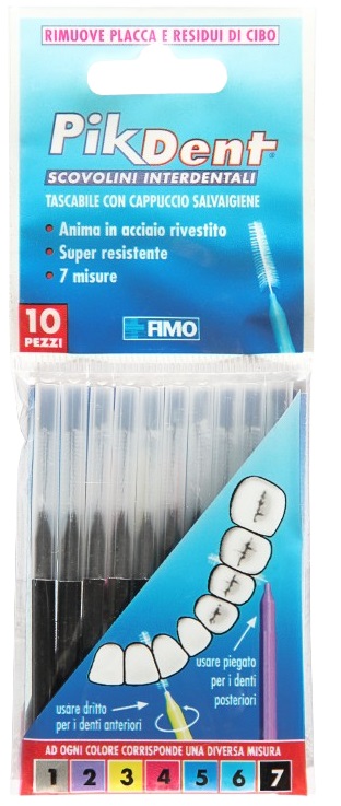 PIKDENT STUZZICOLINO 7 NERO 10 PEZZI - farmaidea24.com