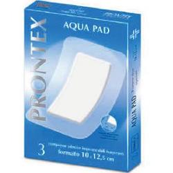 GARZA COMPRESSA PRONTEX AQUA PAD 10X12,5 CM 3 PEZZI - farmaidea24.com