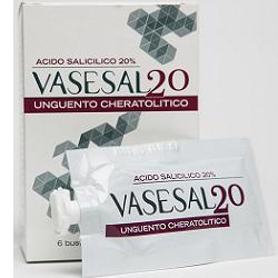 VASESAL 20 6 BUSTINE PLURIDOSE DA 5 ML UNGUENTO CHERATOLITICO - farmaidea24.com