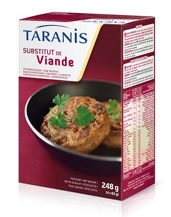 TARANIS BURGER SOSTITUTO CARNE 4 X 62 G - farmaidea24.com