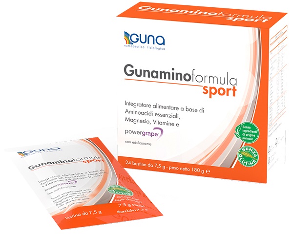 GUNAMINOFORMULA SPORT 24 BUSTE 180 G - farmaidea24.com
