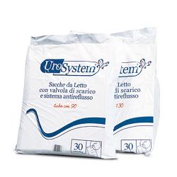 SACCA DI DRENAGGIO DA LETTO PER INCONTINENZA UROSYSTEM TUBO 130 CM CON SCARICO 30 PEZZI - farmaidea24.com