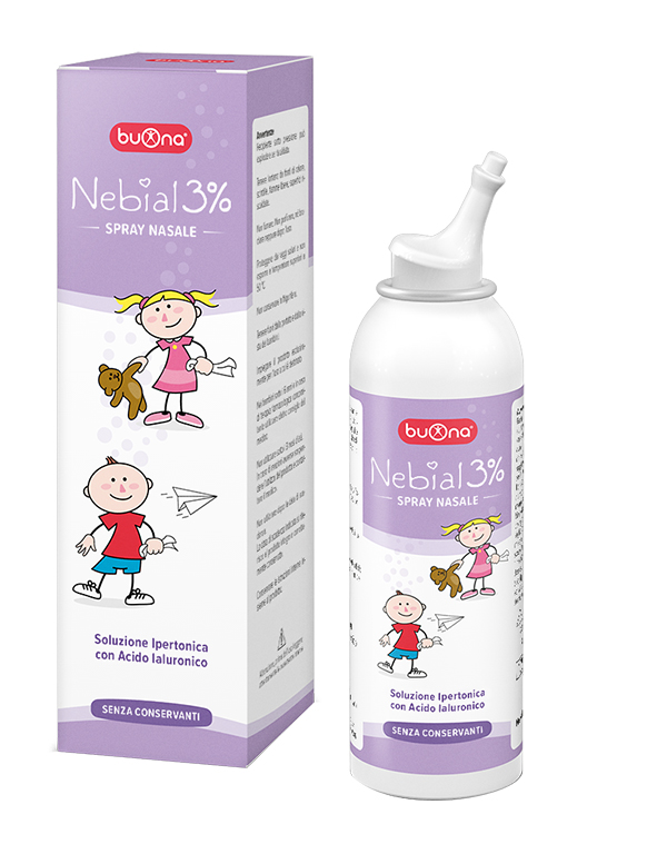 NEBIAL SOLUZIONE SALINA IPERTONICA DI SODIO CLORURO AL 3% CON ACIDO IALURONICO SPRAY NASALE 100 ML - farmaidea24.com