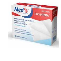 GARZA COMPRESSA MEDS FARMATEXA 12/8 18X40CM 12 PEZZI - farmaidea24.com