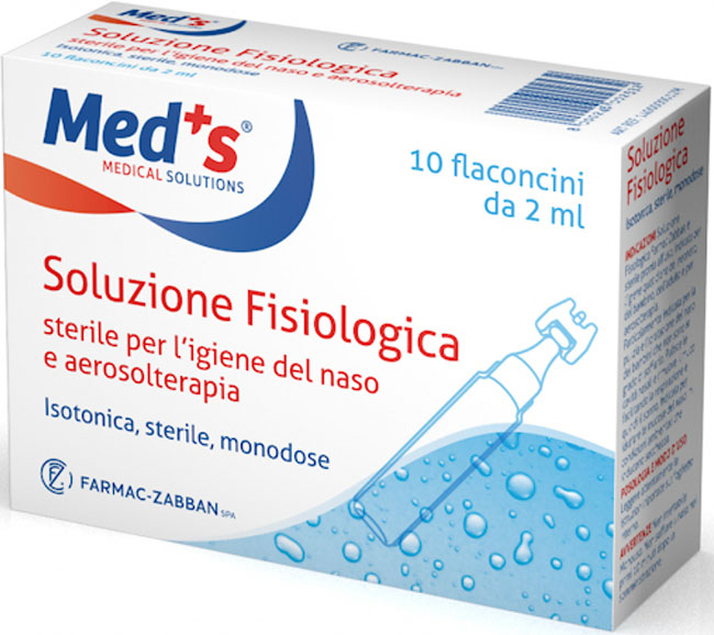 SOLUZIONE FISIOLOGICA MEDS STERILE ASTX10 FL 2ML - farmaidea24.com
