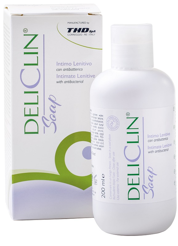 DELICLIN SOAP DETERGENTE INTIMO LENITIVO CON ANTIBATTERICO 200 ML - farmaidea24.com