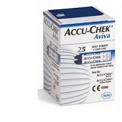 STRISCE MISURAZIONE GLICEMIA ACCU-CHEK AVIVA BRK RETAIL 25 PEZZI - farmaidea24.com
