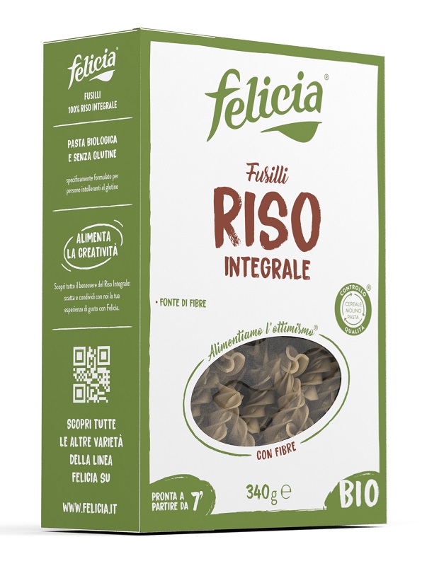 FELICIA BIO RISO INTEGRALE FUSILLI 340 G - farmaidea24.com
