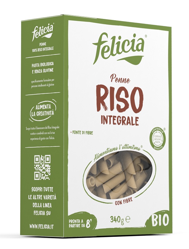 FELICIA BIO RISO INTEGRALE PENNE 340 G - farmaidea24.com