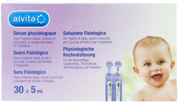 SOLUZIONE FISIOLOGICA ALVITA 30 FIALE X 5 ML - farmaidea24.com