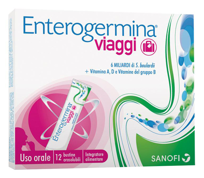 ENTEROGERMINA VIAGGI 12 BUSTINE OROSOLUBILI CONFEZIONE STANDARD - farmaidea24.com