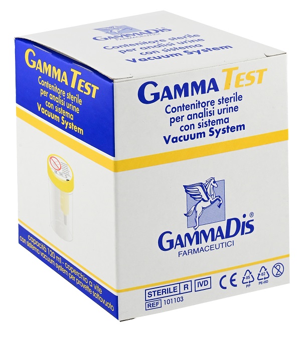 CONTENITORE STERILE PER URINA SOTTOVUOTO 120 ML GAMMADIS - farmaidea24.com