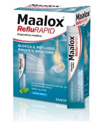 SOSPENSIONE ORALE MAALOX REFLURAPID 20 BUSTINE MONODOSE DA 10 ML - farmaidea24.com