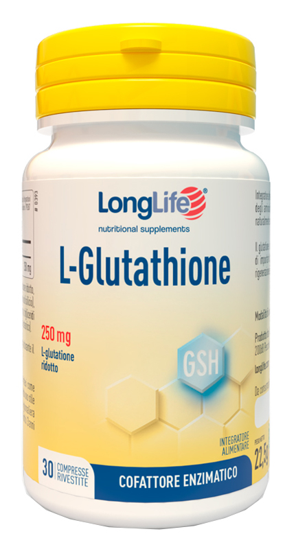 LONGLIFE L-GLUTATHIONE 250 MG 30 COMPRESSE - farmaidea24.com