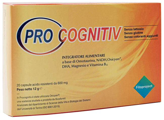 PROCOGNITIV 20 CAPSULE ACIDO RESISTENTI VEGETALI DA 600 MG - farmaidea24.com