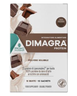 DIMAGRA PROTEIN CIOCCOLATO 10 BUSTE - farmaidea24.com