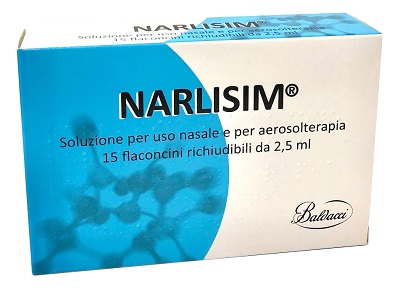 NARLISIM SOLUZIONE PER USO NASALE E AEROSOLTERAPIA 15 FLACONCINI RICHIUDIBILI DA 2,5 ML L'UNO - farmaidea24.com