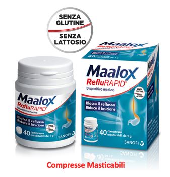 MAALOX REFLURAPID 40 COMPRESSE MASTICABILI - farmaidea24.com