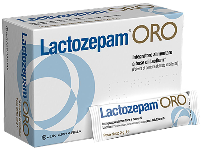 LACTOZEPAM ORO GRANULATO OROSOLIBILE A BASE DI LACTIUM 14 BUSTINE DA 2 G - farmaidea24.com