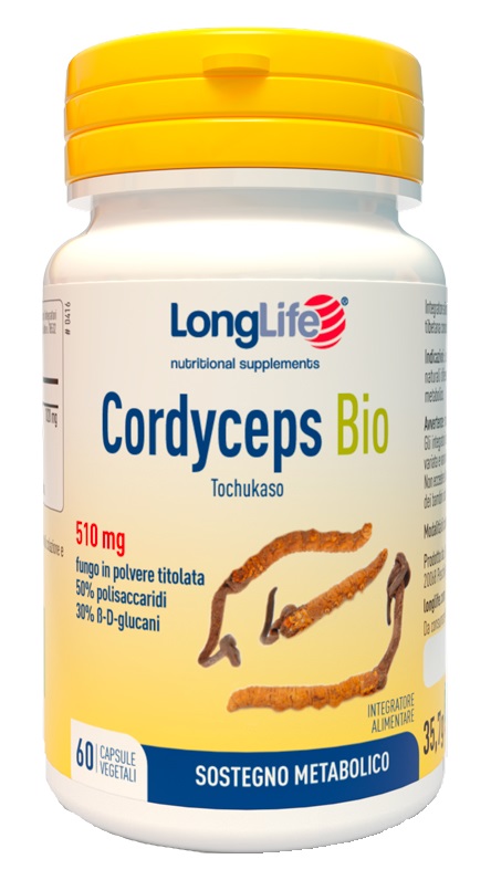 LONGLIFE CORDYCEPS BIO 60 CAPSULE VEGETALI - farmaidea24.com