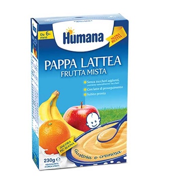 HUMANA PAPPA FRUTTA MISTA 230 G - farmaidea24.com