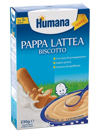 HUMANA PAPPA LATTEA BISCOTTO 230 G - farmaidea24.com