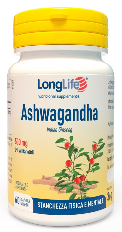 LONGLIFE ASHWAGANDHA 60 CAPSULE 500 MG - farmaidea24.com