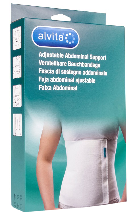 ALVITA FASCIA ADDOMINALE MISURA 1 CIRCONFERENZA 75-95 CM - farmaidea24.com