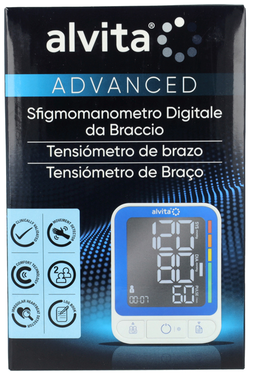 SFIGMOMANOMETRO DIGITALE DA BRACCIO ALVITA ADVANCED - farmaidea24.com