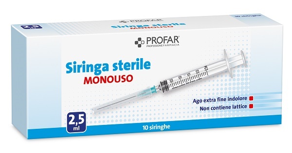 SIRINGA MONOUSO 2,5ML PROFAR - farmaidea24.com