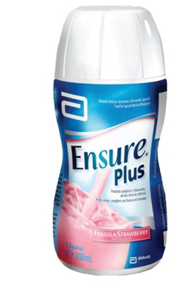 ENSURE PLUS FRAGOLA 4 BOTTIGLE DA 200 ML - farmaidea24.com