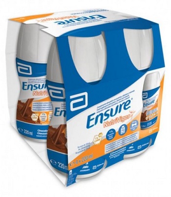 ENSURE NUTRIVIGOR CIOCCOLATO 4 BOTTIGLIE DA 220 ML - farmaidea24.com