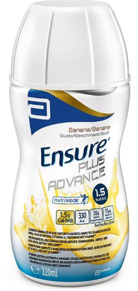 ENSURE PLUS ADVANCE BANANA 4 BOTTIGLIE DA 220 ML - farmaidea24.com