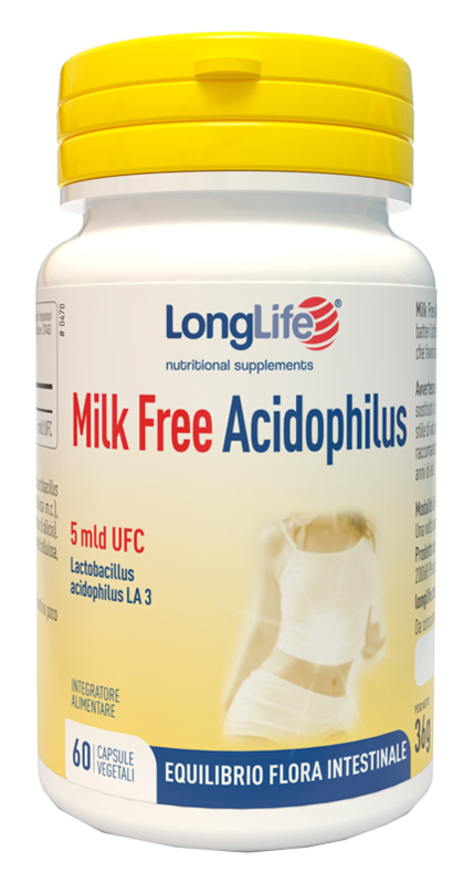 LONGLIFE MILK FREE ACIDOPHILUS 60 CAPSULE VEGETALI - farmaidea24.com