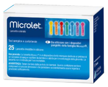 LANCETTE PUNGIDITO PER DISPOSITIVO MICROLET 25 PEZZI - farmaidea24.com