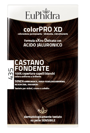 EUPHIDRA COLORPRO XD 435 CASTANO FONDENTE GEL COLORANTE CAPELLI IN FLACONE + ATTIVANTE + BALSAMO + GUANTI - farmaidea24.com