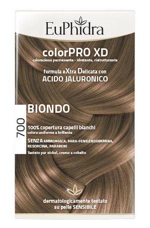 EUPHIDRA COLORPRO XD 700 BIONDO GEL COLORANTE CAPELLI IN FLACONE + ATTIVANTE + BALSAMO + GUANTI - farmaidea24.com