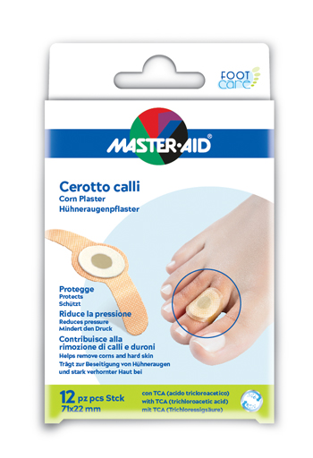 CEROTTO CALLIFUGO MASTER-AID FOOTCARE 71X22 MM 12 PEZZI B2 - farmaidea24.com