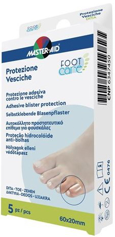 IDROCOLLOIDE MASTER-AID FOOTCARE VESCICHE DITA 60X20 MM 5 PEZZI A2 - farmaidea24.com