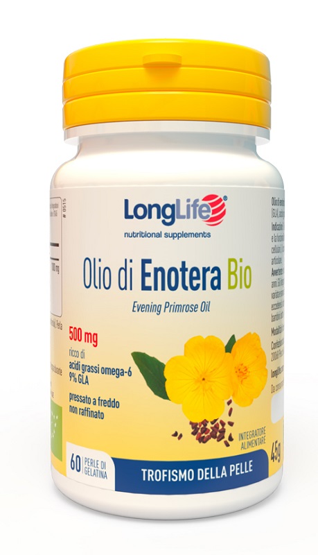LONGLIFE OLIO ENOTERA BIO 500 MG 60 PERLE IN GELATINA - farmaidea24.com