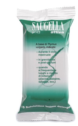 SAUGELLA ATTIVA SALVIETTINE 15 BUSTINE - farmaidea24.com