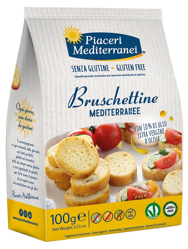 PIACERI MEDITERRANEI BRUSCHETTINE 100 G - farmaidea24.com