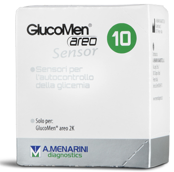 STRISCE GLUCOMEN AREO SENSOR PER ANALISI DEL GLUCOSIO 10 PEZZI - farmaidea24.com