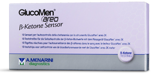 STRISCE MISURAZIONE CHETONEMIA GLUCOMEN AREO B-KETONE SENSOR 10 PEZZI - farmaidea24.com