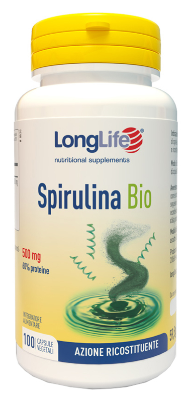 LONGLIFE SPIRULINA BIO 500 MG 100 CAPSULE VEGETALI - farmaidea24.com